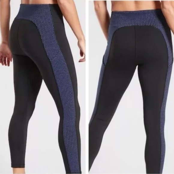 Athleta Pants - Athleta Ultimate Stash Pocket Laser Cut 7/8 Tights Size XXS Excellent Condition